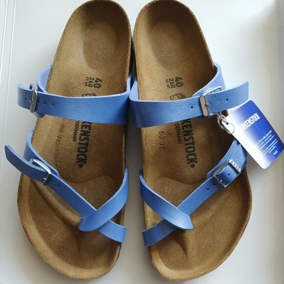 Birkenstock Mayari Sandals in Graceful Riviera Blue Color - Picture 1 of 10